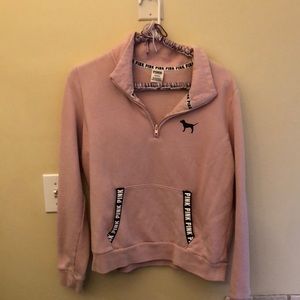 Pink 3/4 zip sweatshirt